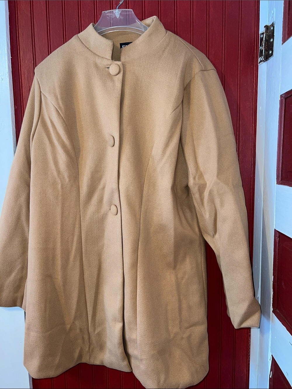 Women's Tan Single-Breasted Trench Coat